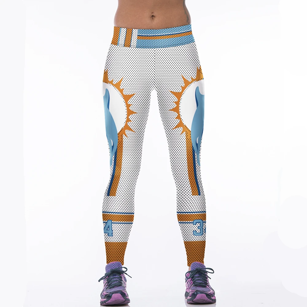 Женские спортивные легинсы с 3D принтом быстросохнущие Капри высокой талией