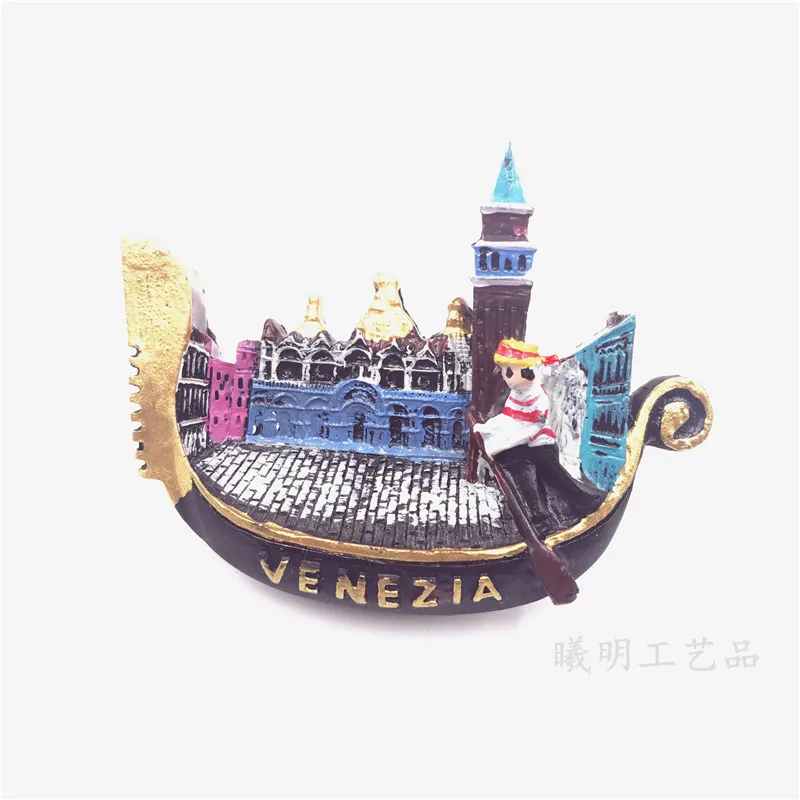 venezia 2 Магнит на холодильник сувенир Премиум смолы стерео холодильник Италия Рим Венеция Туризм Сувенир коллекция креативная Магнитная паста - Color: venezia 2