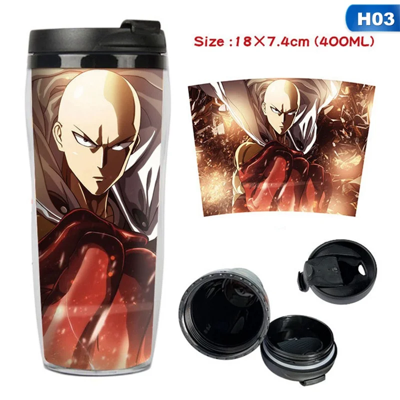 ONE PUNCH-MAN 400 мл двойная кофейная Изолированная Вакуумная чашка изоляция для наружного кемпинга пешего туризма пикника кружка для воды Аниме подарок