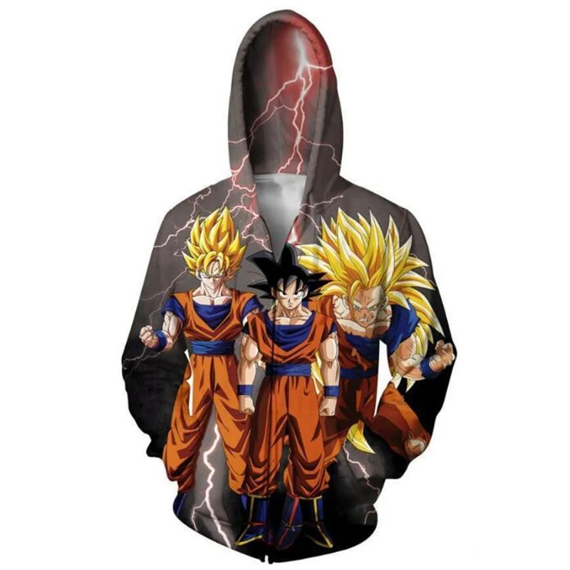 2019New аниме Dragon Ball Супер Son Goku Косплей Костюм с застежкой-молнией толстовка с капюшоном Косплэй обувь для мужчин и женщин на каждый день спортивный свитер