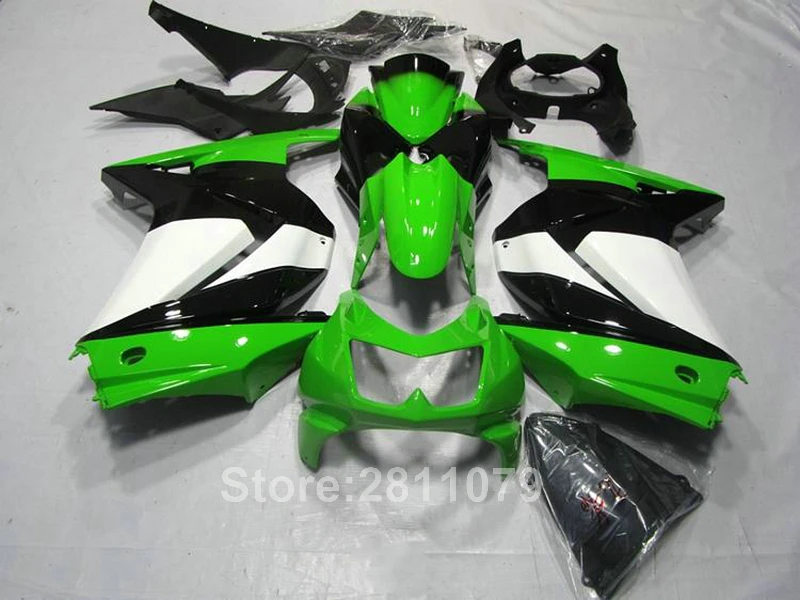 Набор обтекателей под давлением из АБС пластика для Kawasaki Ninja 250R EX250 08 14 зеленый