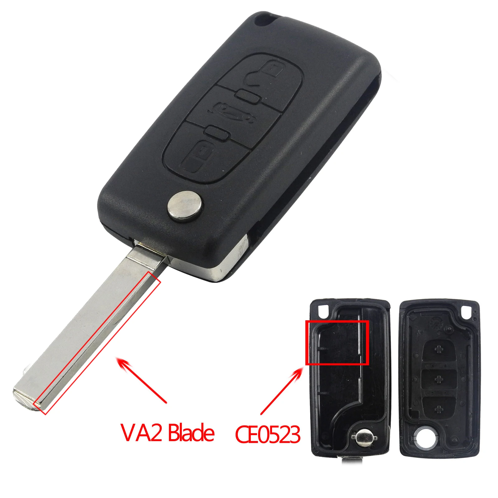 Jingyuqin корпус для автомобильного ключа HU83 CE0536/523 для peugeot 107 207 307 407 308 408 партнер Citroen C3 C4 C5 C6 Berlingo; Picasso Xsara