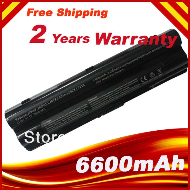 Аккумулятор для ноутбука Dell XPS 14 15 17 L502X L702X L401X L501X L701X 312 1123 J70W7 JWPHF 11 1 В 7800 мАч 9