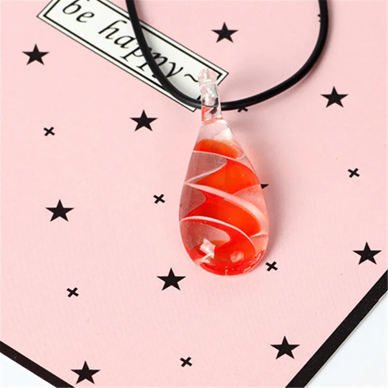 Муранское вдохновленное милое мини-ожерелье из прозрачного кварцевого стекла с