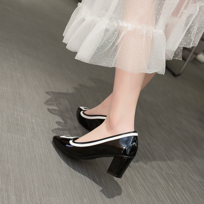 Женские офисные туфли на высоком каблуке яркие весенние женские лодочки с