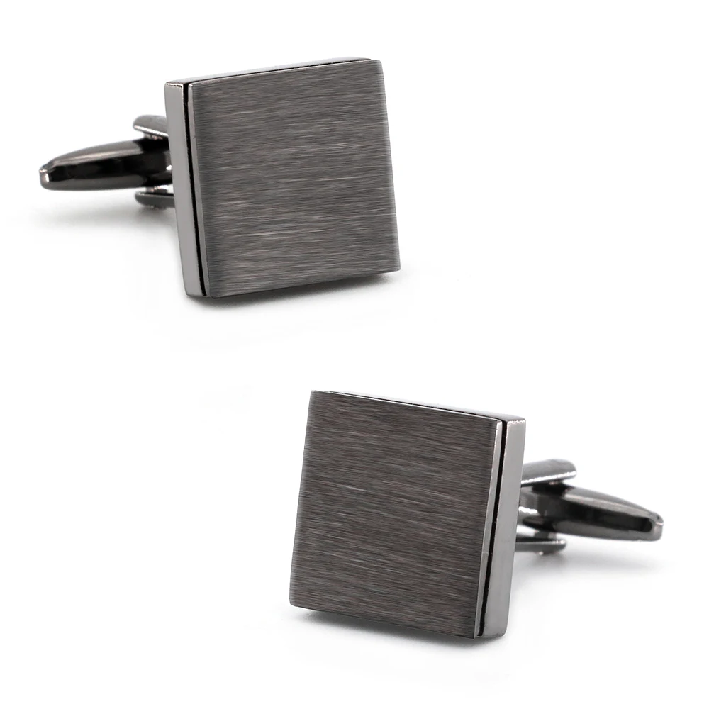 

iGame Fashion IP Black Cufflinks Gun Metal Color Plating Brass Material Men French Cuff Links Free Shipping