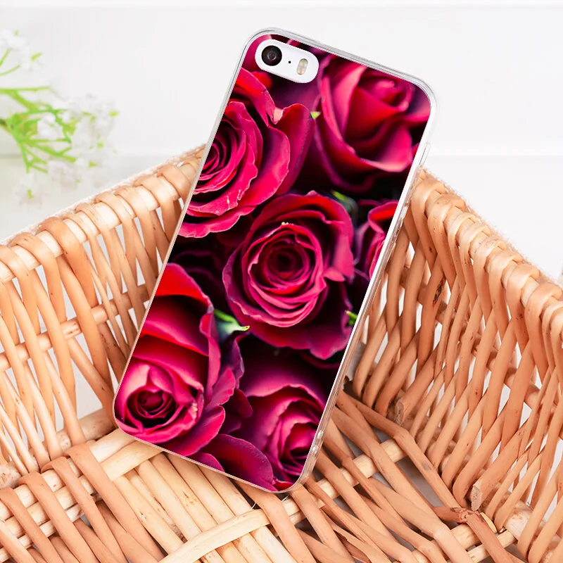 7 Yinuoda красивый сад красные розы цветы Coque чехол для телефона для iPhone 8 7 6 6S Plus X 5 5S SE 5C XS XR11 11pro 11promax - Цвет: 7