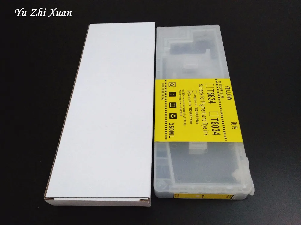 1 шт. 350 мл T6041 T6049 Заправляемый картридж с чипом для Epson 7880 9880 7880C 9880C чернильный