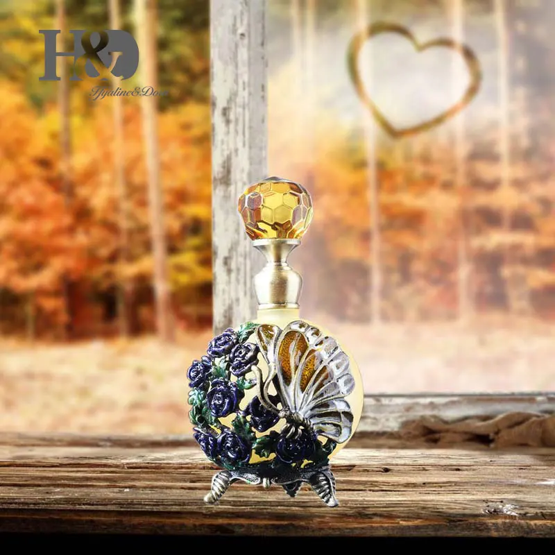 H & D 25 мл Bejeweled Бабочка и цветы флакон духов кристально пустые многоразовые