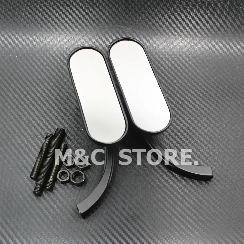 Мотоциклетное левое и правое мини-зеркало овальное зеркало 8 мм 10 черные зеркала