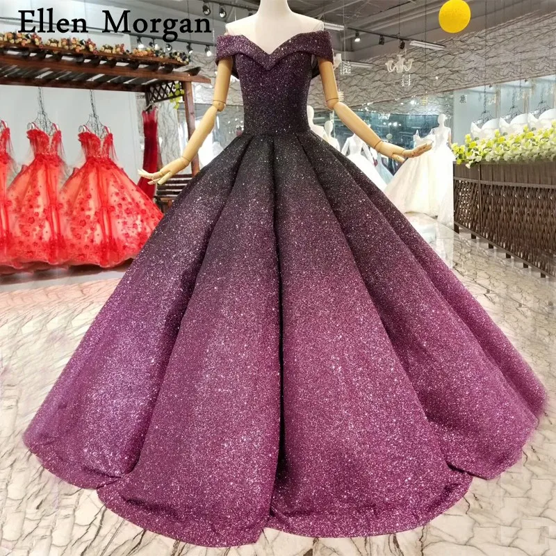 Градиентные красочные блестящие свадебные платья 2019 Vestido De Noiva сексуальные с