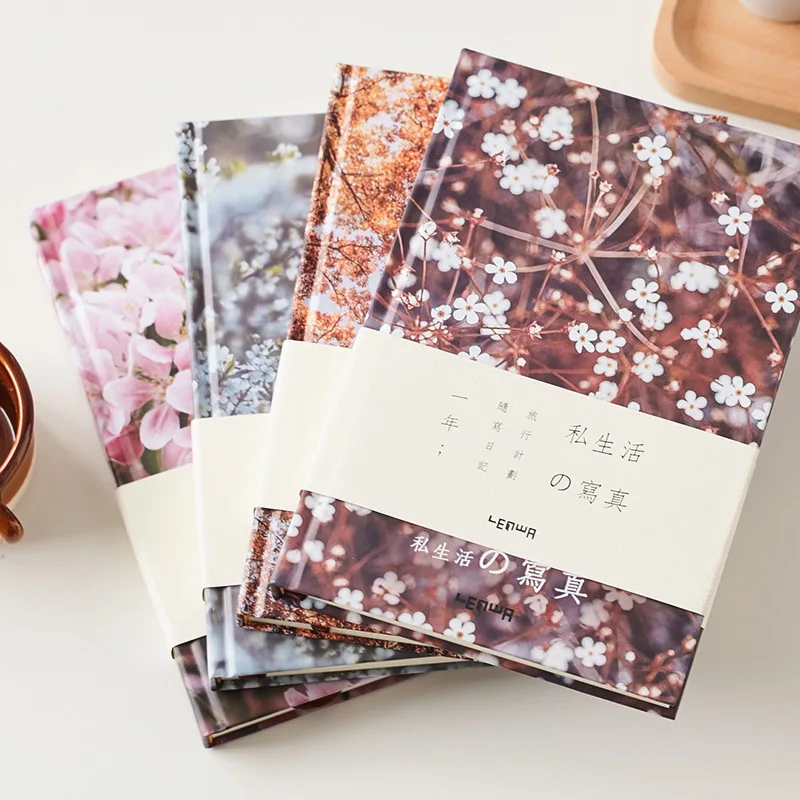 

New cute flower in four seasons series school student colorful inner paper personal agenda planner organizer notebook stationery
