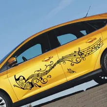 1 пара 223 см музыкальные автомобильные наклейки и Бабочка Авто