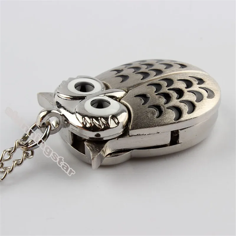 Винтажные кварцевые карманные часы с милой совой и цепочкой брелоком для мужчин