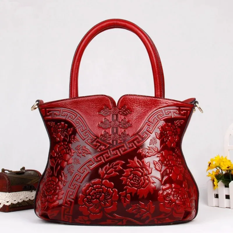 Китайский стиль красный Cheongsam дизайнерские женские цветочные Сумки из