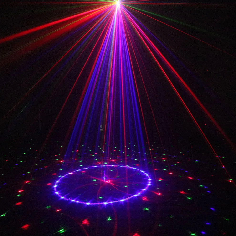 Новое поступление мини 9 Вт RGB лазерный проектор LED сканер света про сценическое