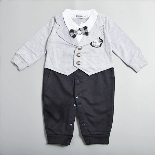 2018 модные детские комбинезоны для мальчиков весна осень хлопок джентльмен