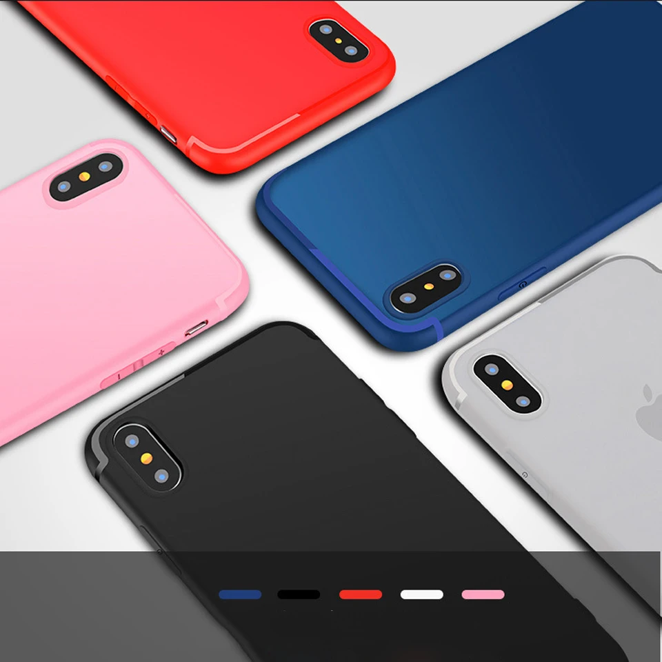 Матовый Силиконовый мягкий чехол для iPhone X XR XS макс 7 8 Plus SE 5 5S 6 6s TPU телефона samsung