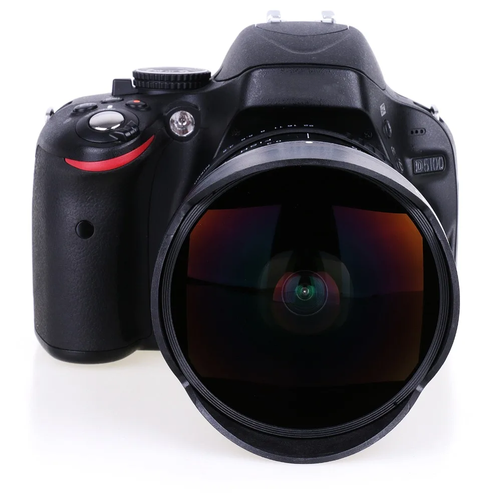 8 мм F/3,5 ультра широкоугольный объектив рыбий глаз для Nikon DSLR камеры D3100 D3200 D5200 D5500 D7000 D7200 D800