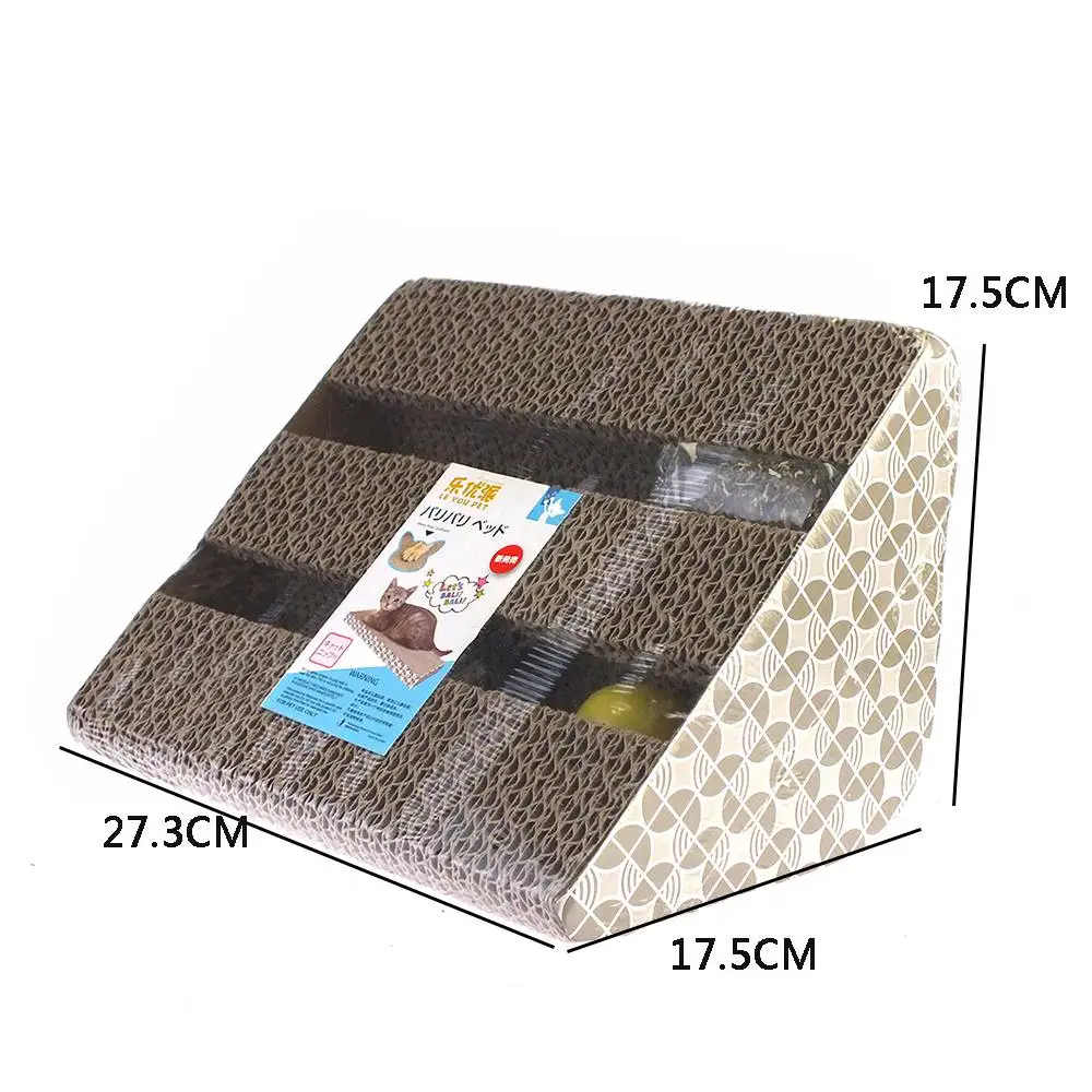 Cat Toys Scratcher Board With Bells Fun Toy For High Quality Corrugated Paper Scratch Cats Grab Grinding Claw LY0009 | Дом и сад