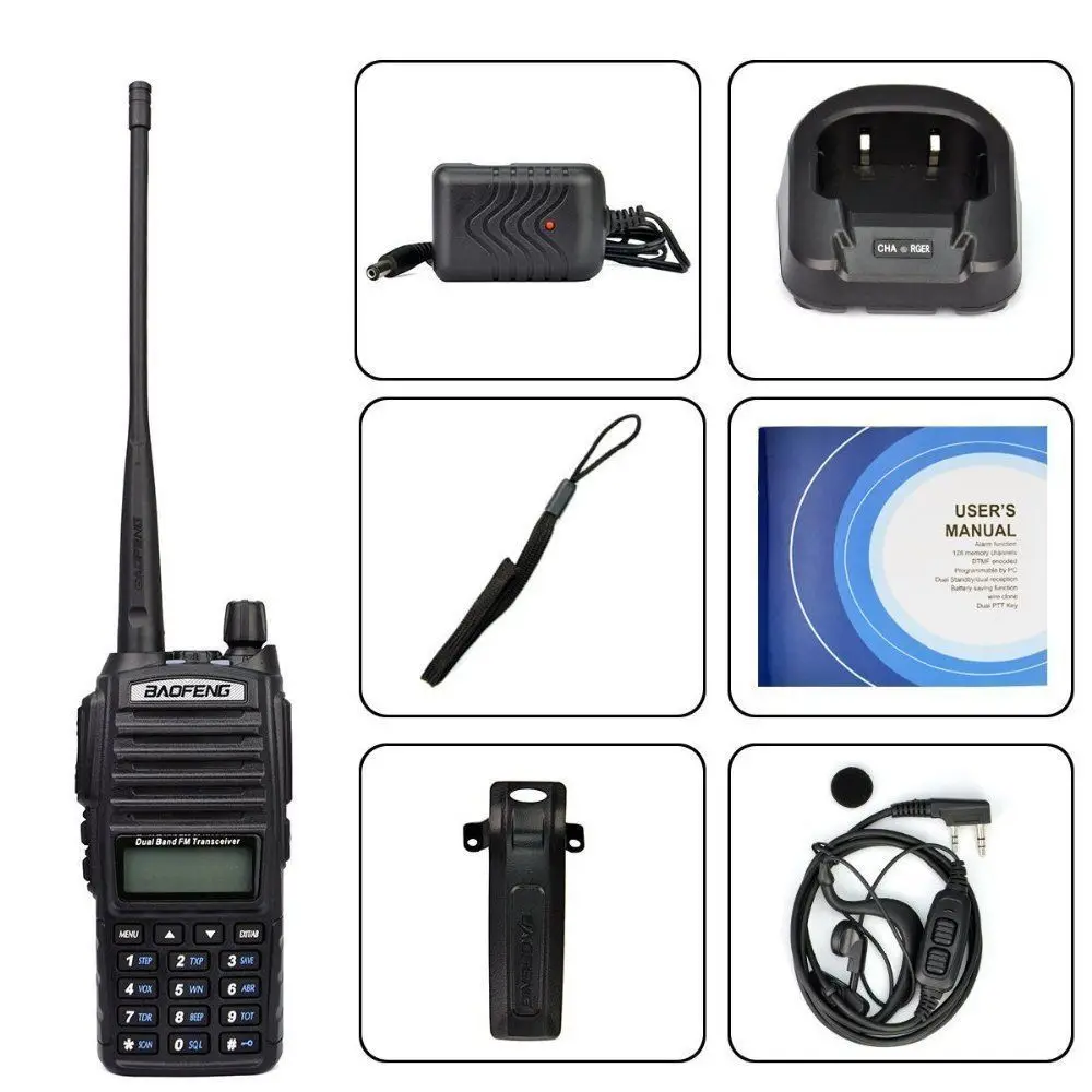 Рация BaoFeng Двухдиапазонная 2 шт. в наличии России UV82 UHF VHF 136 174 МГц 400 520 5 Вт|dual band