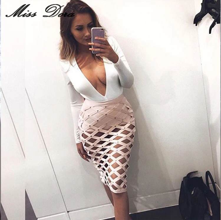 Женская облегающая юбка черная/розовая до колена модное из вискозы 2020|rayon bandage