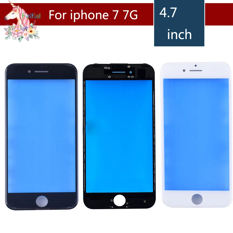 Для iPhone 7 7G сенсорный экран дигитайзер объектив Переднее стекло ЖК панель с