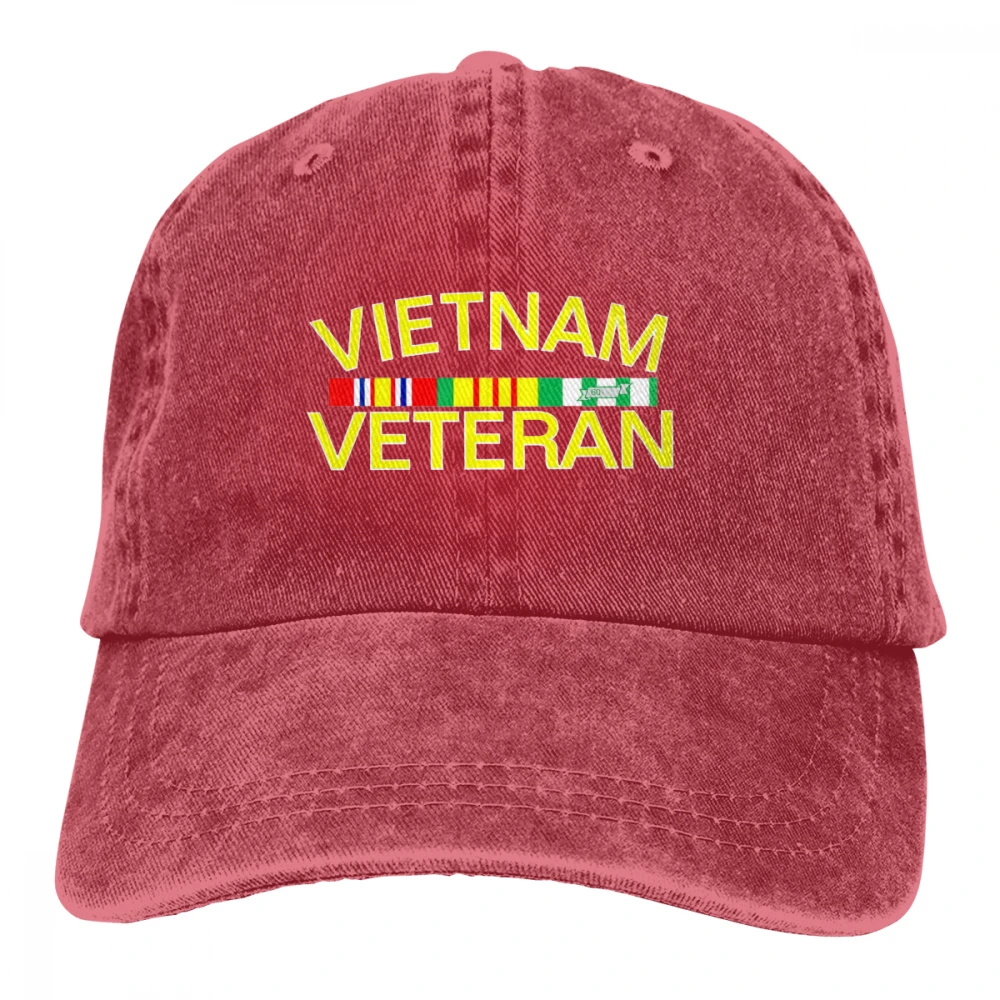 Vietnam Veteran Ribbon Casquette Deep Heather унисекс Мужские Женские джинсовые бейсболка с ремешком