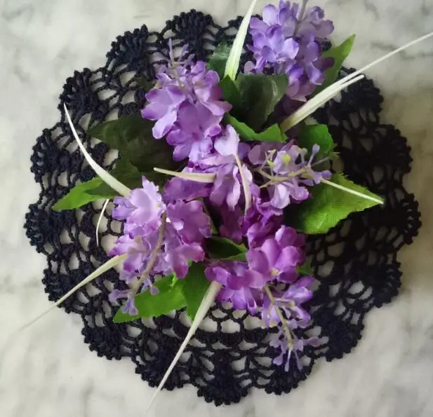 30 см Круглый Винтаж Хлопок крючком ремесло Doily стеклянные подставки индивидуальный Кофе Чай скатерти столовые приборы Рождество Свадебный декор