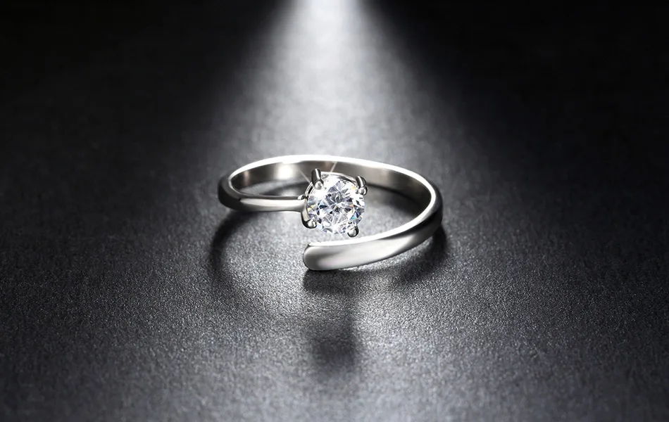 ORSA JEWELS, настоящее 925 пробы, серебряные кольца для пар, обручальное кольцо с AAA цирконием, регулируемое кольцо на палец для женщин и мужчин, ювелирные изделия OSR22