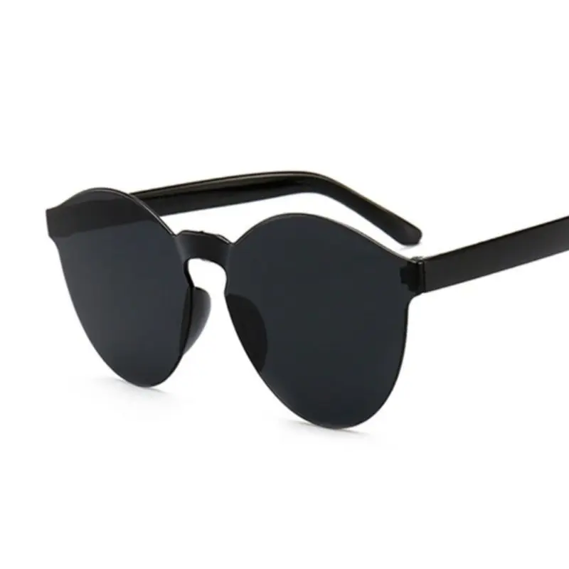 Очки солнцезащитные женские круглые модные зеркальные солнечные очки без оправы