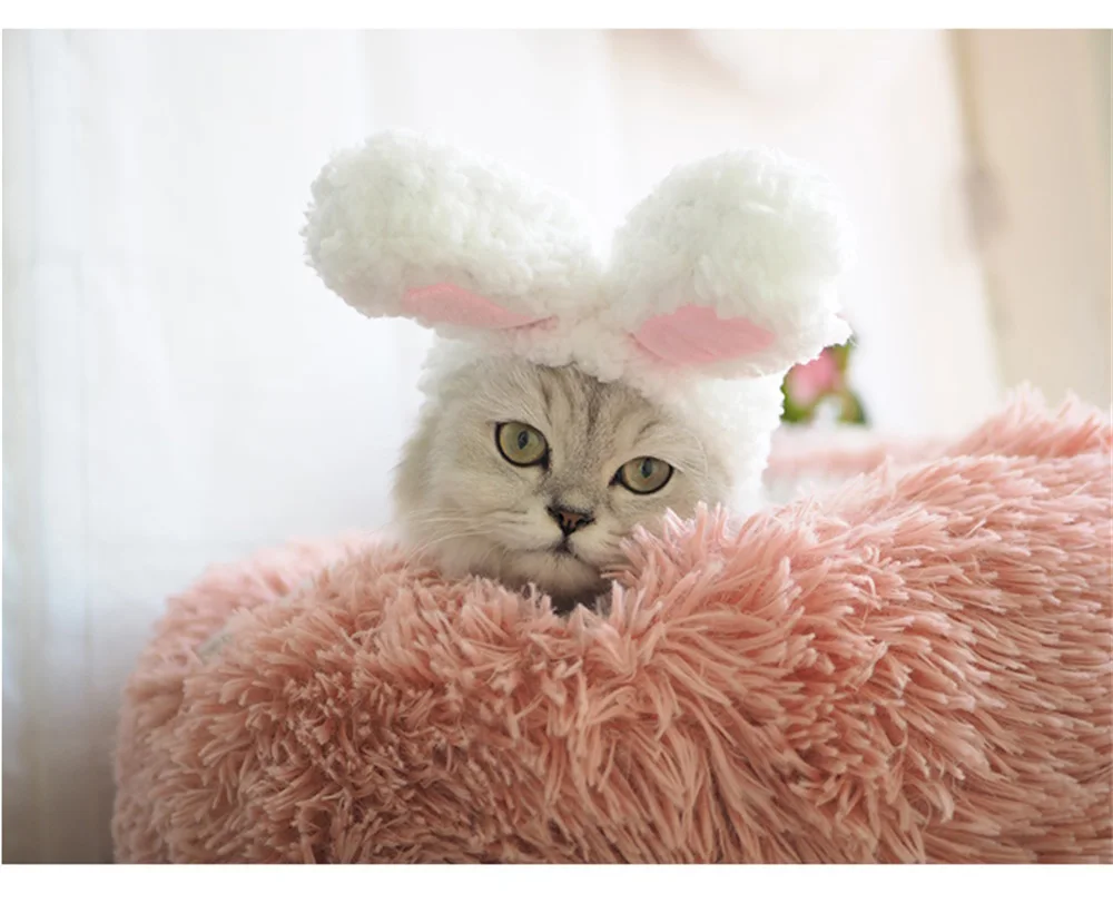 Забавный милый костюм кошки Кепка для косплея шапка с кроличьими ушками головной