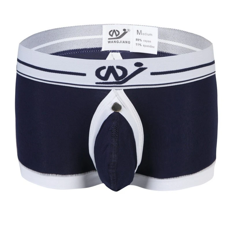 Сексуальное нижнее белье для мужчин боксеры с открытой промежностью трусы