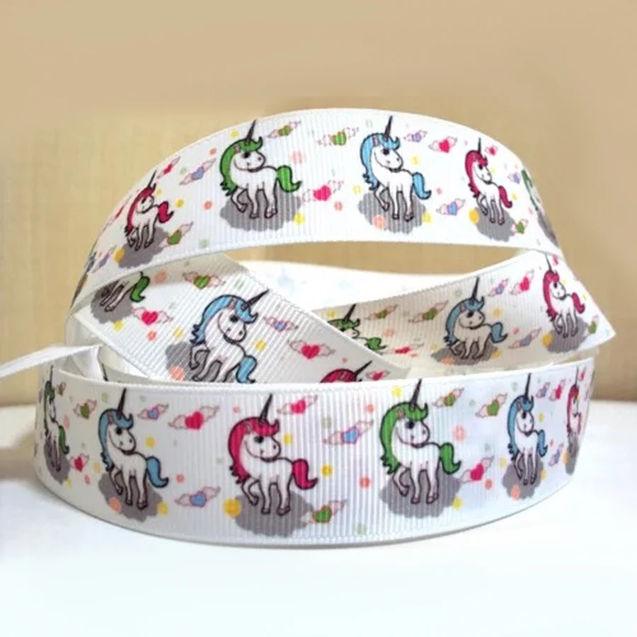 50 ярдов 1 &quot25 мм милый мультфильм печатных grosgrain ленты для вечеринки подарок