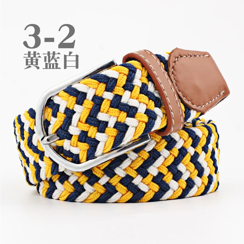 style 2 23 Цвета! 107 см, для взрослых, однотонный, Повседневный, тянущийся, тканый ремень, для женщин и мужчин, эластичные ремни для джинсов, эластичный, моделирующий, женский пояс, подарок - Цвет: style 2