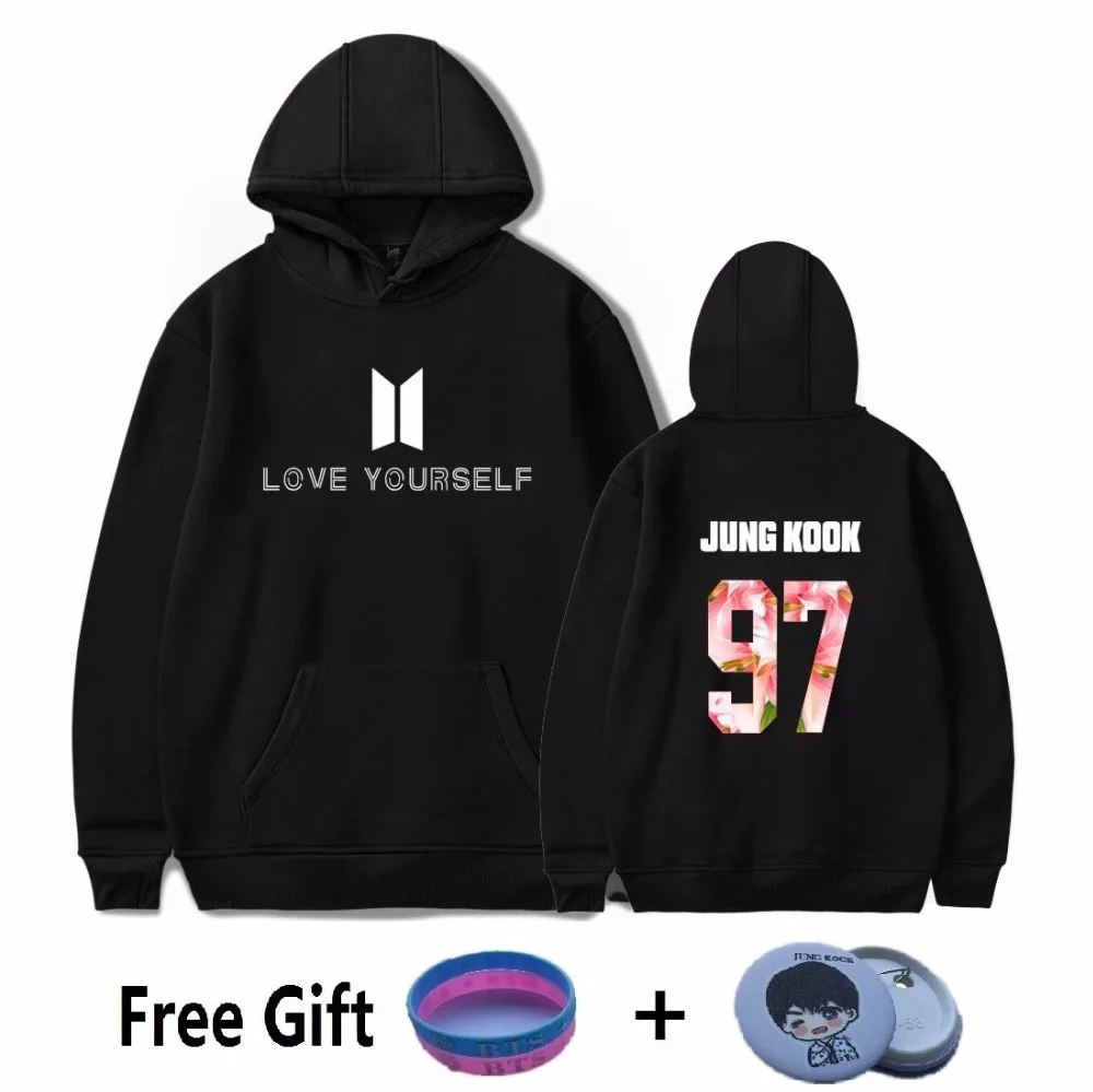 WEJNXIN корейский стиль BTS любить себя Ablum Толстовки с капюшоном Kpop Для женщин