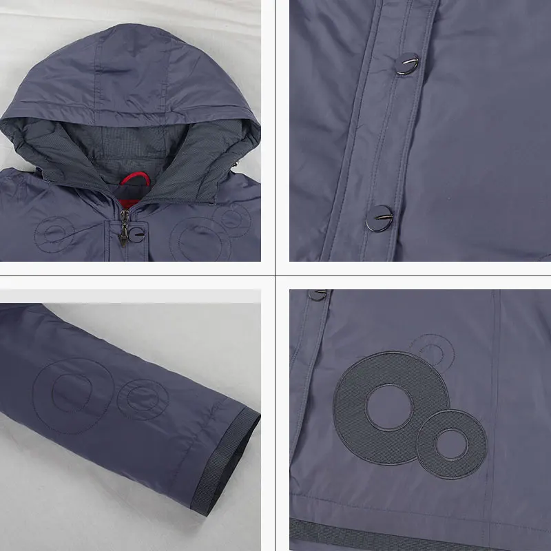 Astrid 2019 Женский Тренч женский модный длинный рукав с вышивкой Повседневный