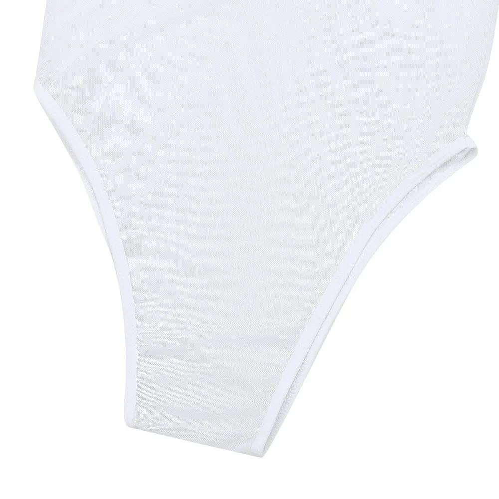 Женский цельный комбинезон TiaoBug сетчатый прозрачный без рукавов с высоким