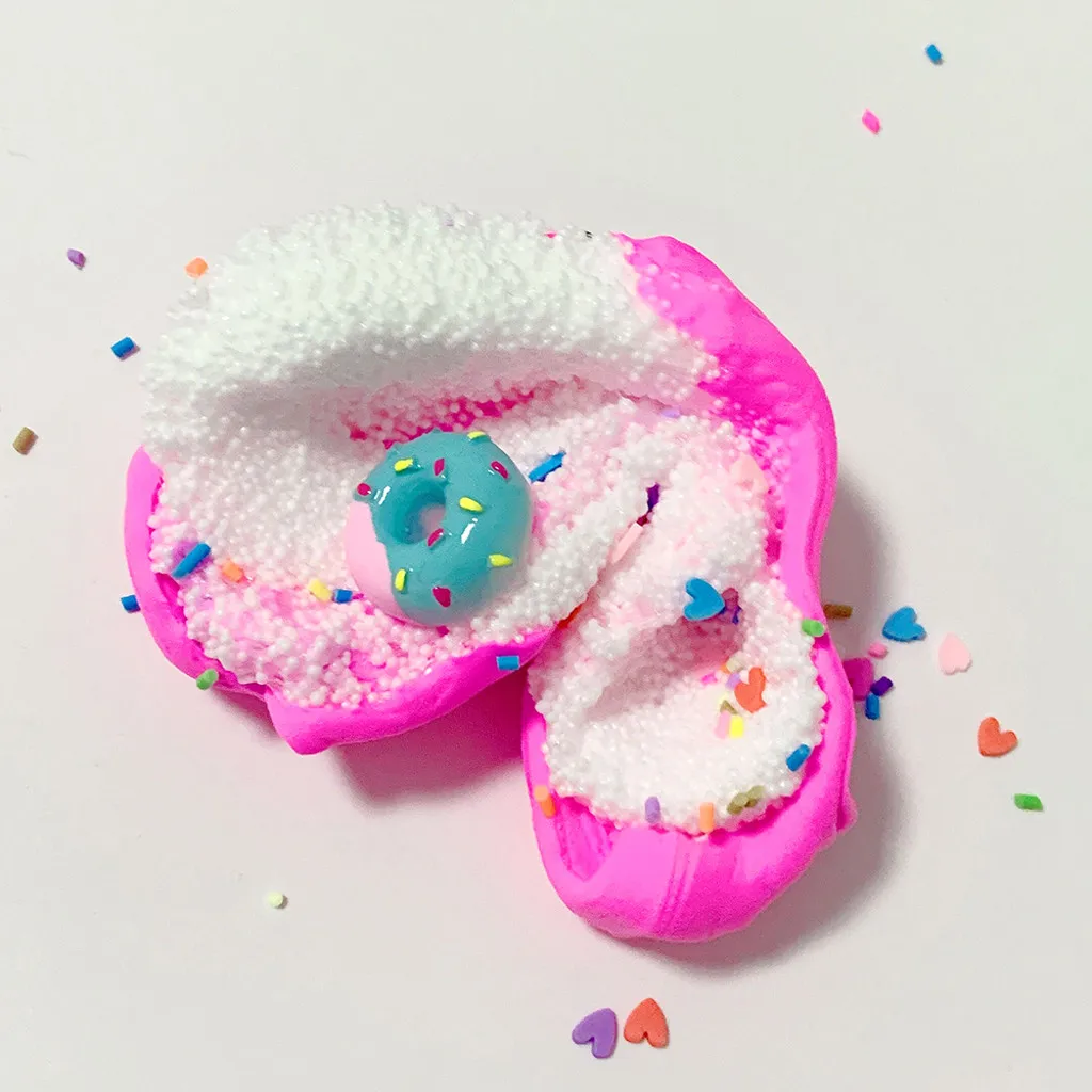Charms Grain Ice cream slime Birthday Cake Slime Kids Relief Stress Toys Color matching bubble ball love ice plasticine | Игрушки и