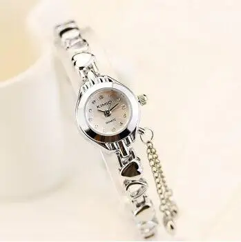 white watch Kimio модные часы для женщин нержавеющая сталь сердце кулон дамы аналоговые кварцевые часы montre femme наручные часы relogio feminino - Цвет: white watch
