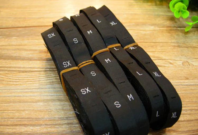 1000 шт. тканая одежда Размер этикетка Дамасская детская размер этикетки бирки XS 6XL