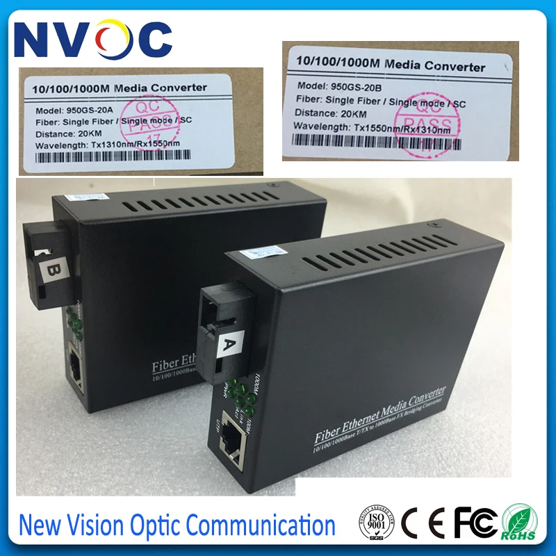 1000 база 1 25G SC симплексный SM волокно RJ45 энтернет медиа конвертер Netlink волоконно
