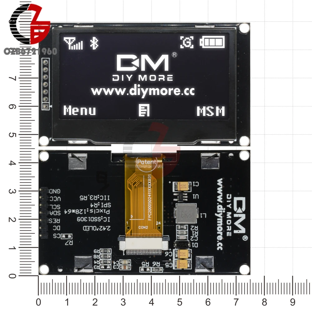 ЖК экран 2 42 дюйма белый синий зеленый желтый OLED дисплей 12864 модуль IIC I2C SPI Serial для