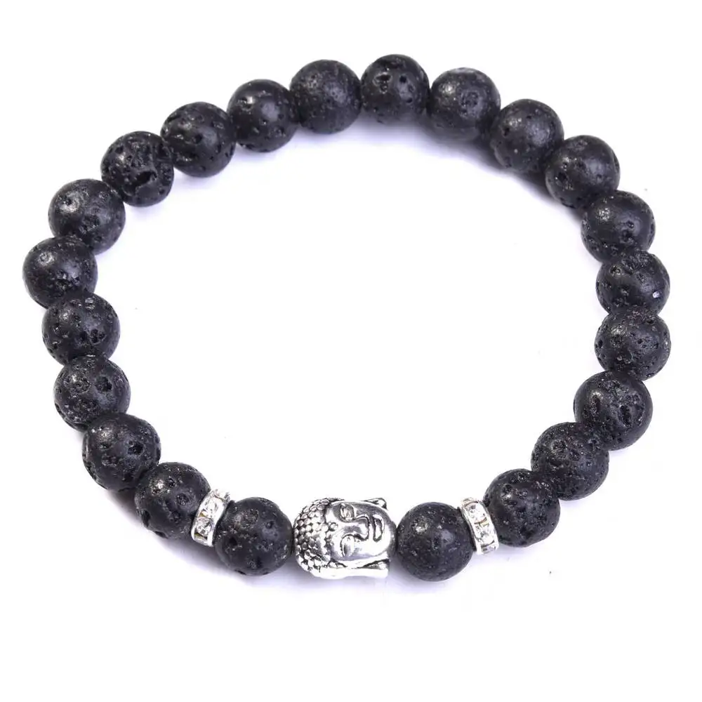 8 мм бусины Будды Браслеты Натуральный камень очарование для женщин и мужчин