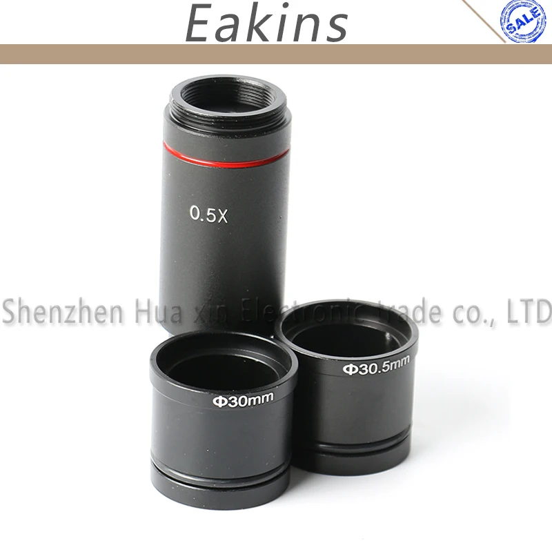 Микроскоп камеры 0.5X C-Mount объектив/CCD CMOS камера цифровой адаптер для окуляра 0.5X редукционный объектив, 23,2 мм+ 30 мм+ 30,5 мм кольцо