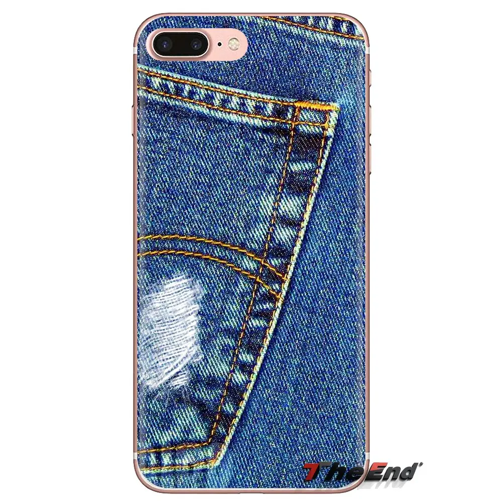 TPU Case Jean Style Blue cloth-fitting pants Art For Sony Xperia Z Z1 Z2 Z3 Z5 compact M2 M4 M5 C4 E3 T3 XA Huawei Mate 7 8 Y3II |