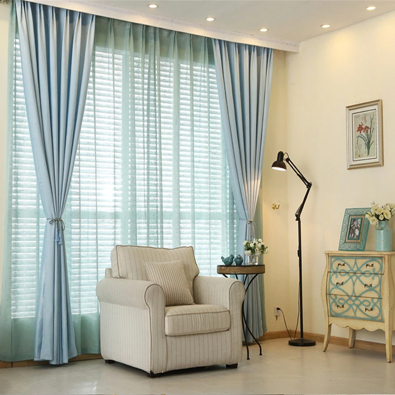 Современные тюлевые шторы NORNE для гостиной спальни кухни цветные однотонные