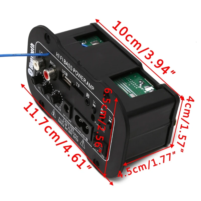

25W Car Bluetooth Subwoofer Hi-Fi Bass Amplifier Board Audio TF USB 220V/12V/24V