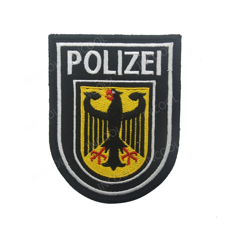 Пособия по немецкому языку y флаг заплата вышивки Polizei Орел военные тактические