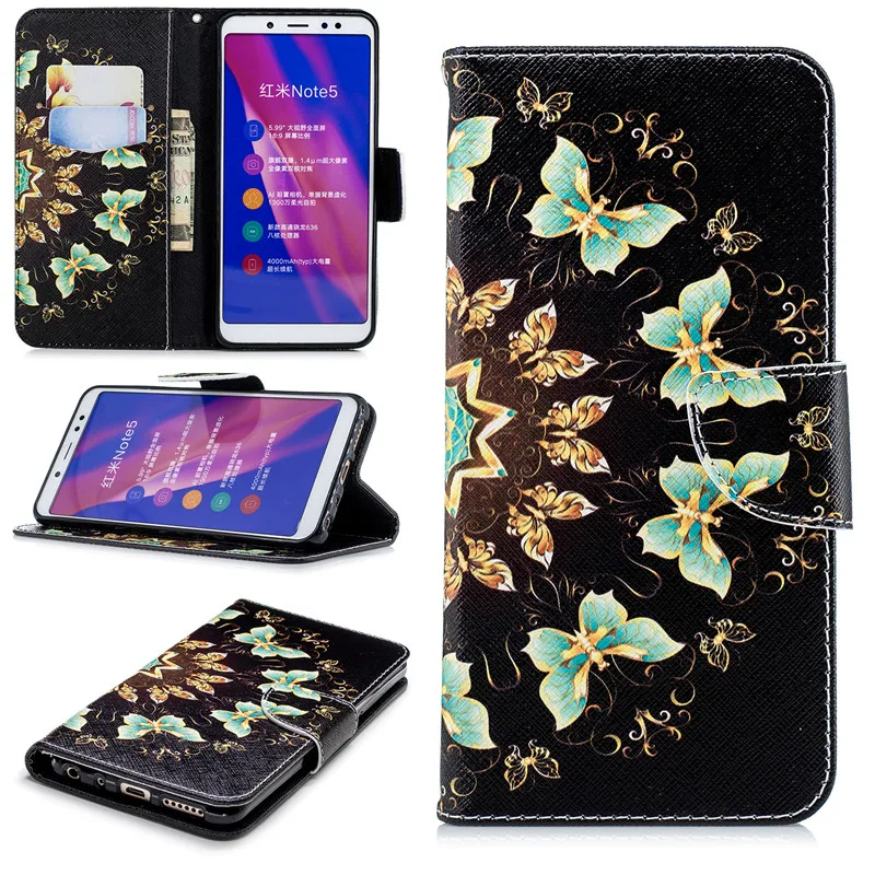 Кожаный чехол-книжка из искусственной кожи чехол для Xiaomi mi A1 A2 Lite Red mi 8 8A 7 7A 6 6A Note 8T Note 5, 6, 7, K20 Pro 4 4X чехол-портмоне с функцией подставки чехол для телефона